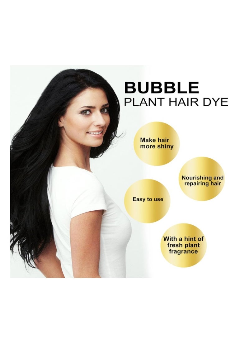 Eelhoe Bubble Plant Hair Dye Black Tea (15ml+15ml) x10 Pcs – Natural Herbal Hair Color Kit - Image 4